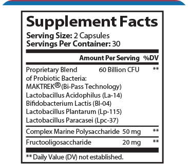 GenuinePurity Probiotic-60 Supplement Facts