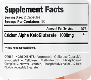 GenuinePurity Liposomal AKG - Supplement Facts
