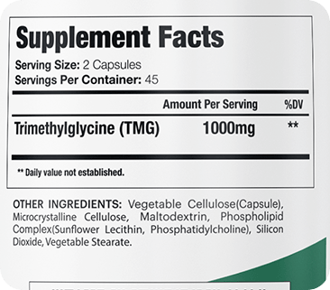 GenuinePurity Liposomal TMG - Supplement Facts